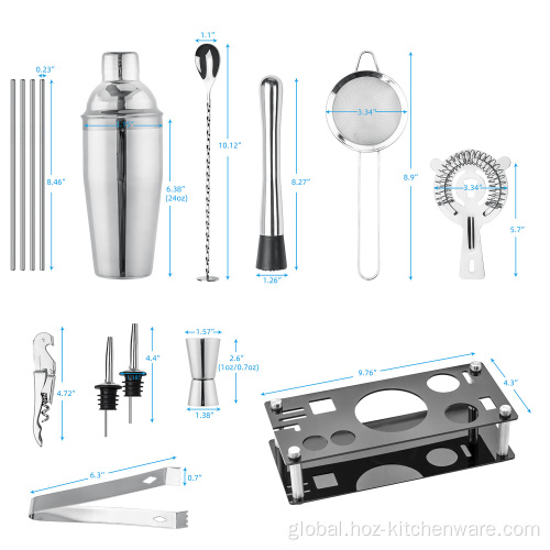 Cocktail Shaker Bartending Tools Bar Valve Shower Mixer Set in Hot Sale Factory